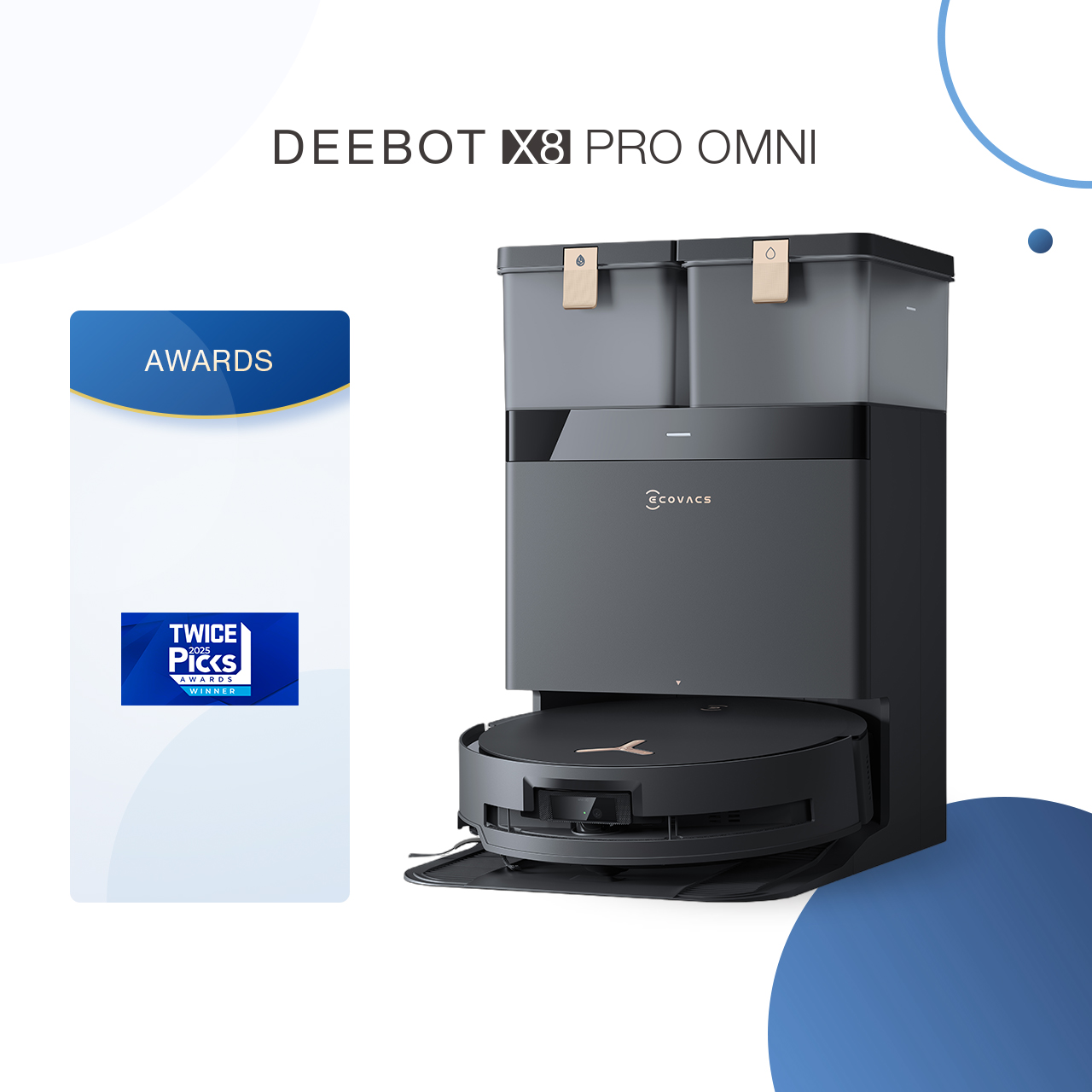 DEEBOT X8 PRO OMNI Black Robotic Vacuum