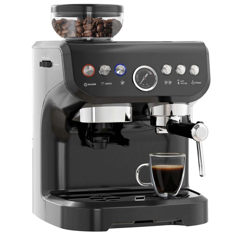 HOMCOM 15 Bar Coffee Machine with Adjustable Grind Steamer and Accessories, none