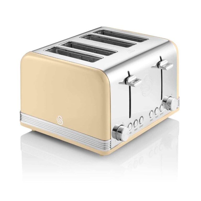 Swan ST19020CN 4-Slice Retro Toaster - Cream, none