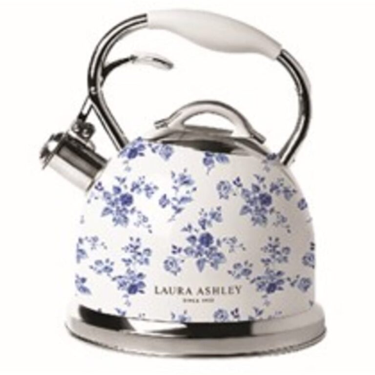 VQ Laura Ashley 2.8-Litre Stove Kettle - White and Blue China Rose, White