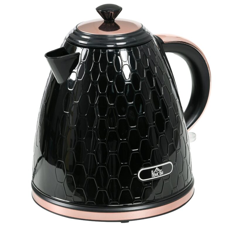 HOMCOM Electric Kettle 1.7L Fast Boil 3kW Black, none