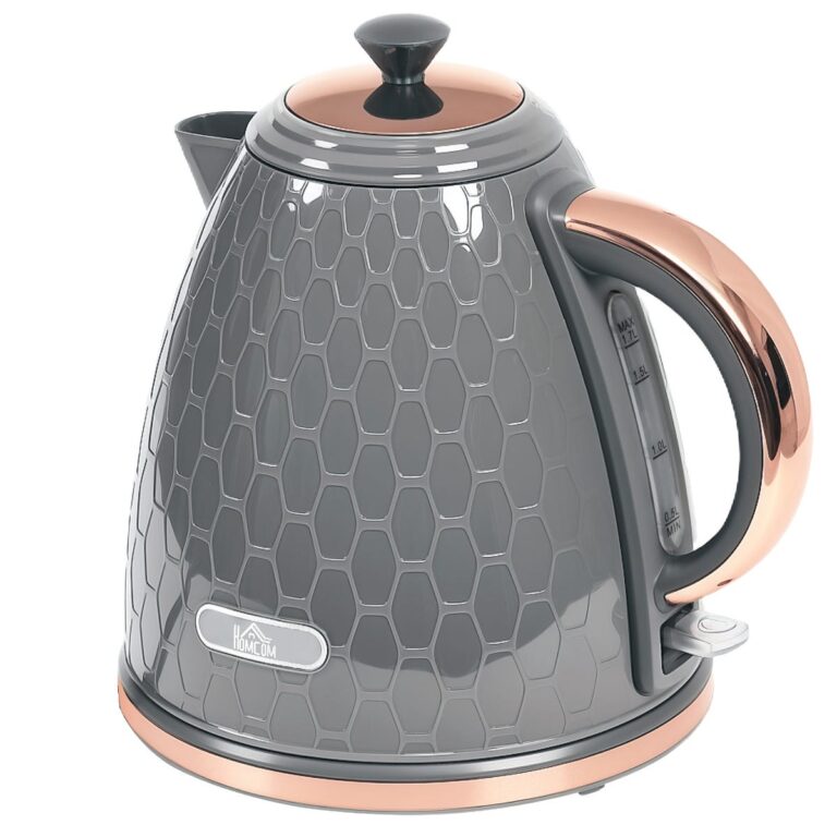 HOMCOM 3kW Rapid Boil Honeycomb Kettle - Grey, none