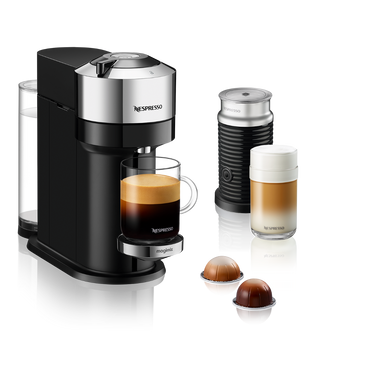 Nespresso Vertuo Next Deluxe with Aeroccino Chrome
