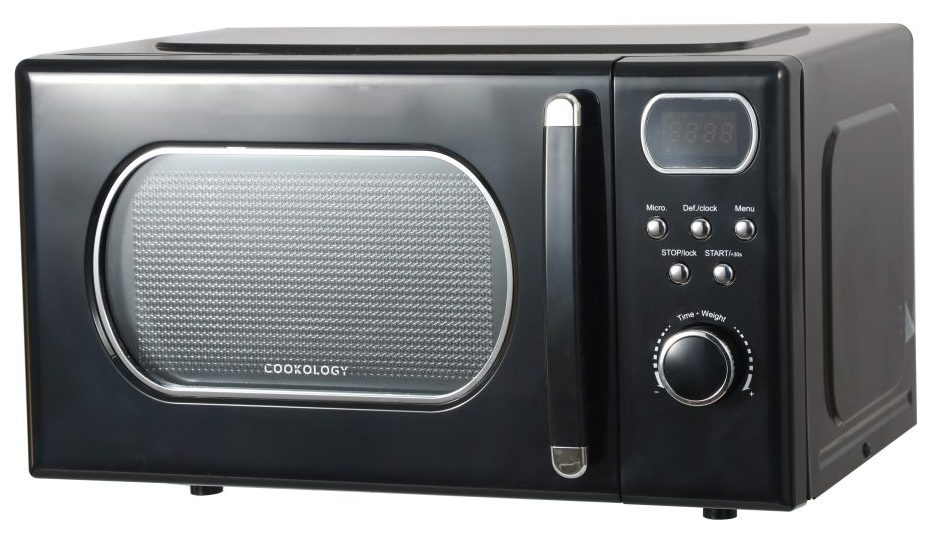 20L Retro 800W Microwave - Black