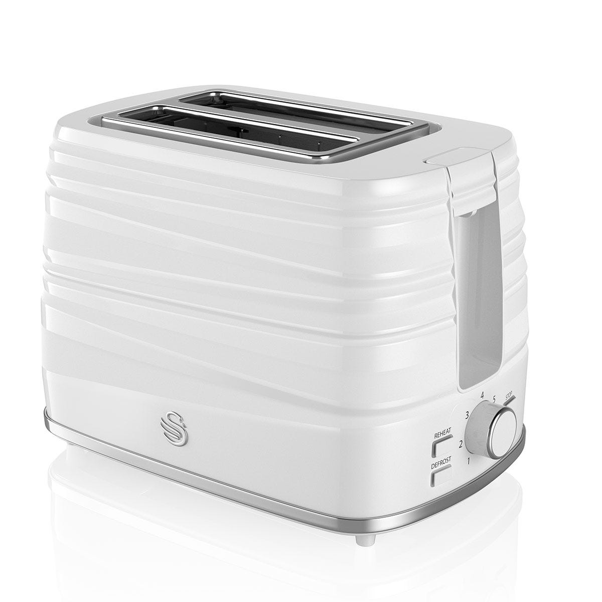 Swan ST31050WN Symphony 2 Slice Toaster - White, White