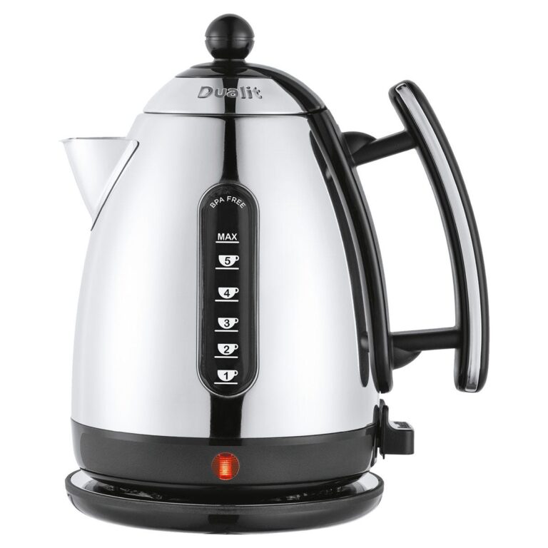 Dualit DA7201 Lite 1.5L Cordless Stainless Steel Jug Kettle - Black, Black