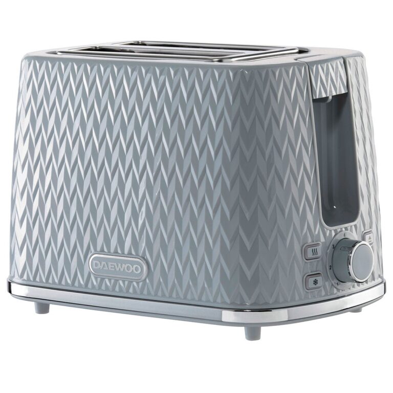 Daewoo SDA1821 Argyle 2-Slice Toaster - Grey, Grey