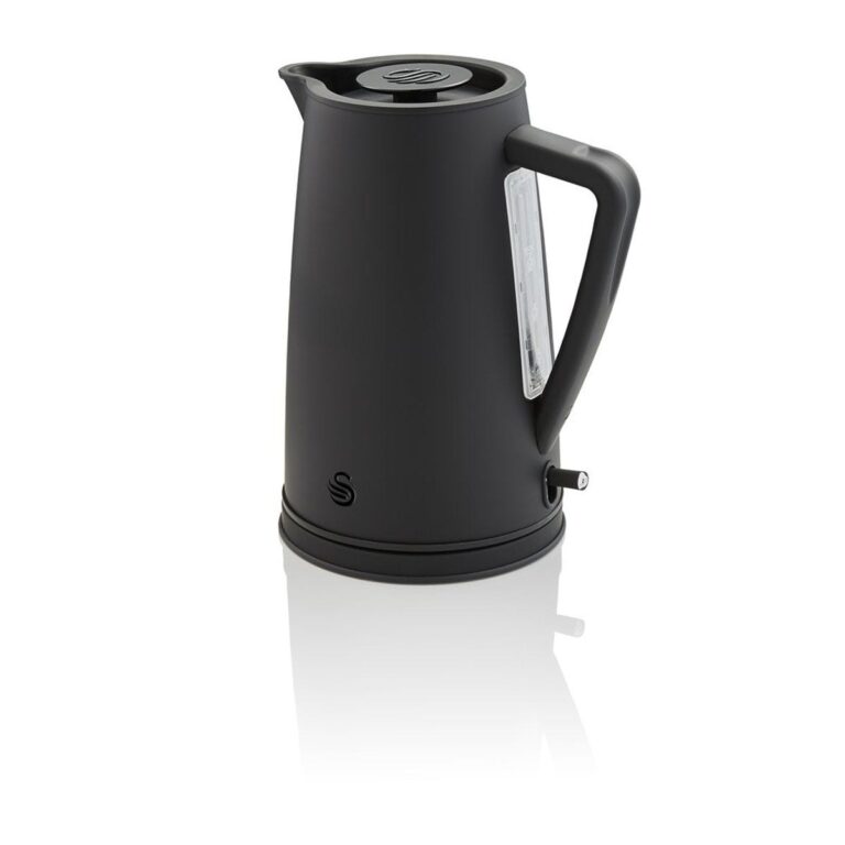 Swan SK14640BLKN Stealth 1.7L 3kW Jug Kettle - Black, Black