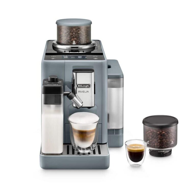 Delonghi Rivelia Automatic Compact Bean to Cup Coffee Machine Pebble Grey - Grey