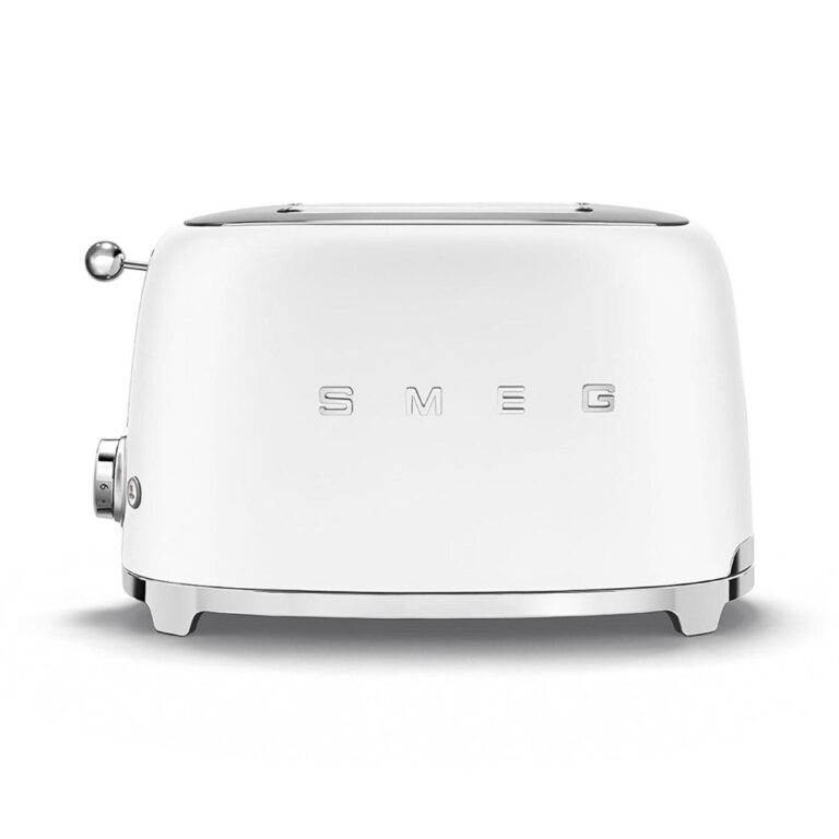 Smeg TSF01WHMUK 50s Retro Style 2 Slice Toaster - Matte White, White