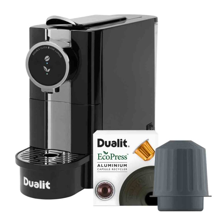 Dualit Café Plus Capsule Coffee Machine With Ecopress, Black