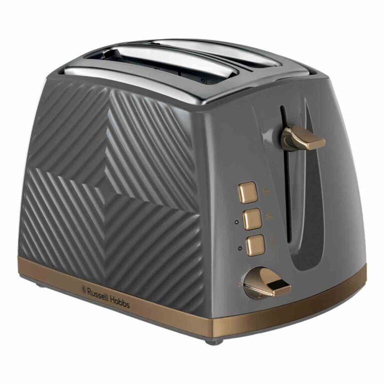 Russell Hobbs Groove 2 Slice Toaster Grey 26392, Grey