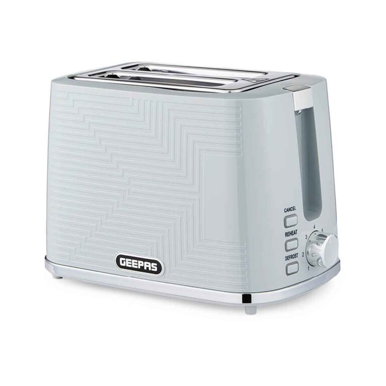 Geepas Grey 2-slice Bread Toaster With 7-level Browning Control