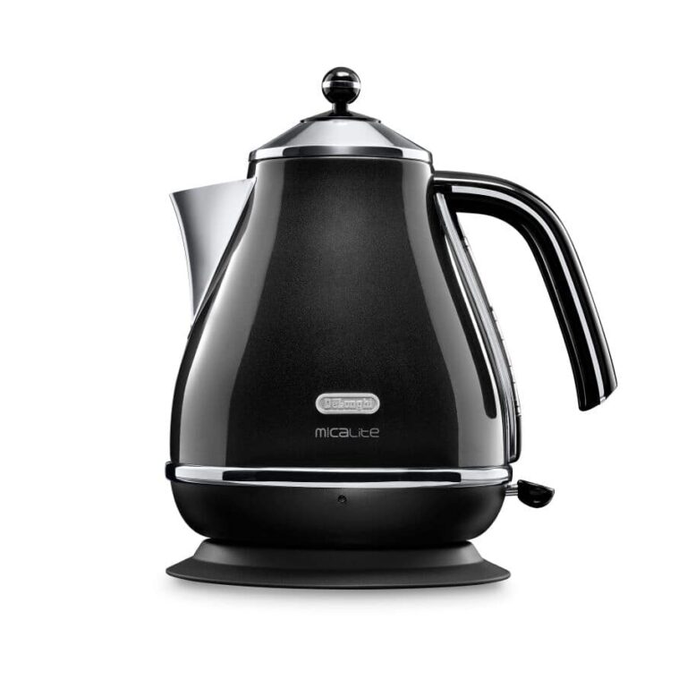 Delonghi Icona Micalite Black Metallic Kettle - Black