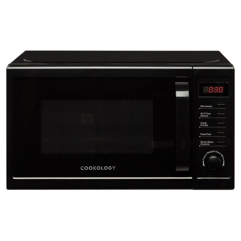 20L Black Freestanding Digital 800W Microwave Oven