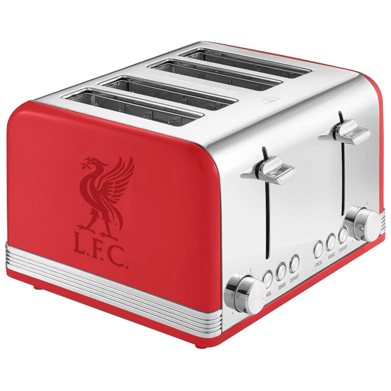 Swan ST19020LIVRN Liverpool FC Retro Style 4 Slice Toaster Red Chrome