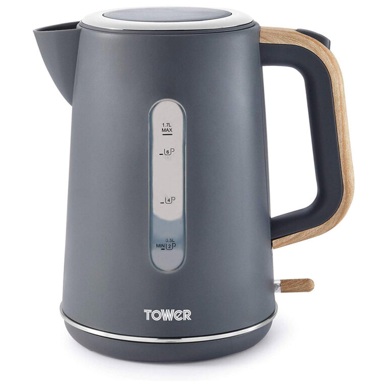 Tower T10037G Scandi Cordless Jug Kettle in Grey 1 7L 3kW