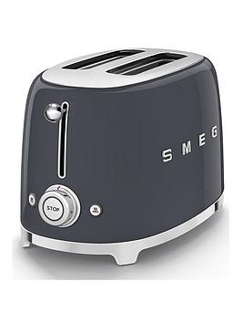 Smeg Tsf01 Retro Style 2 Slice Toaster, 950W - Slate Grey