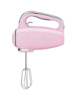 Smeg Hmf01 Retro Style Hand Mixer With Turbo Function, 250W - Pastel Pink