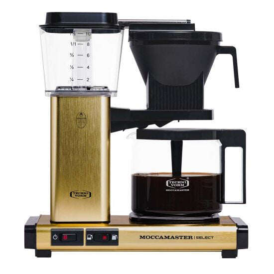 Moccamaster KBG Select Coffee Machine - Brushed Brass
