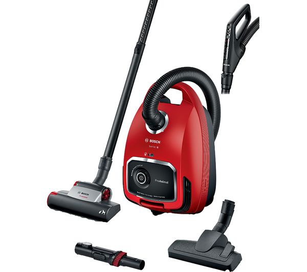 BOSCH Series 6 ProAnimal BGL6PETGB Cylinder Bagged Vacuum Cleaner - Red