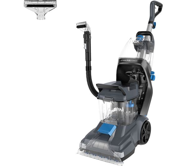 VAX SpinScrub Power Upright Carpet Cleaner - Grey & Tiger Blue