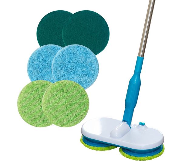 FLOATING MOP Upright Hard Floor Cleaner - White & Blue