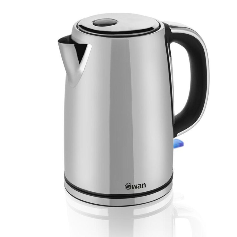 Swan SK14060N 1.7L Stainless Steel Jug Kettle - Silver, Silver
