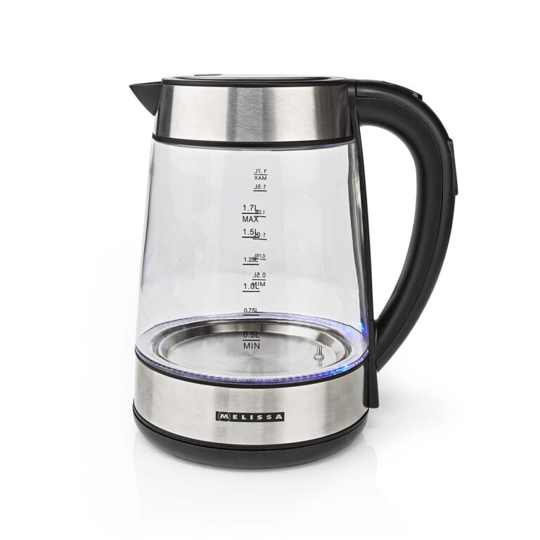 MELISSA Electric Glass Kettle 1.7L - 2200W Fast Boil, 5 Variable Temperature Settings, Keep Warm, LED Indicator, Cool Touch, 360° Cordless Base, Remova