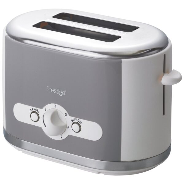 Prestige Pebble 2 Slice Toaster, Grey