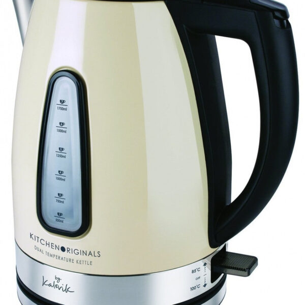 Kitchen Originals by Kalorik Dual Temperature Kettle, 3kW, 1.7 Litre, Cream