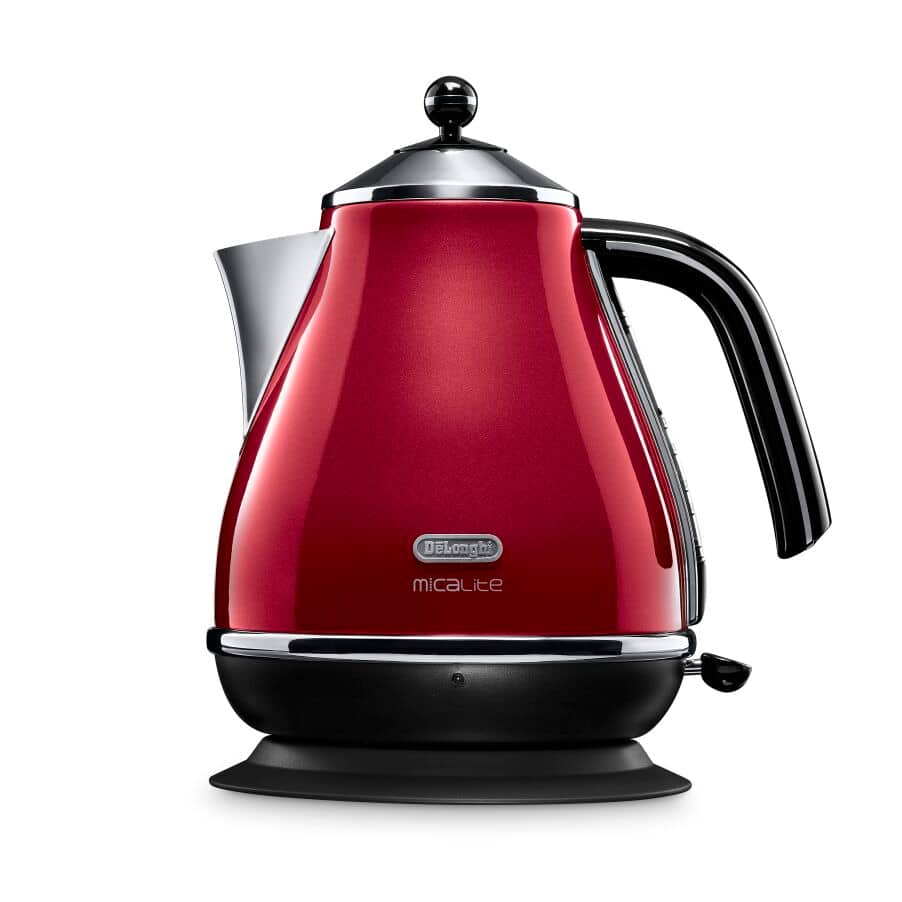 Delonghi Icona Micalite Red Metallic Kettle - Red