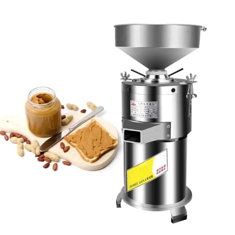 Water-Proof Switch Stainless Steel Peanut Butter Machine 110 / 220V Commercial Walnuts Sesame Peanut Butter Making Machine