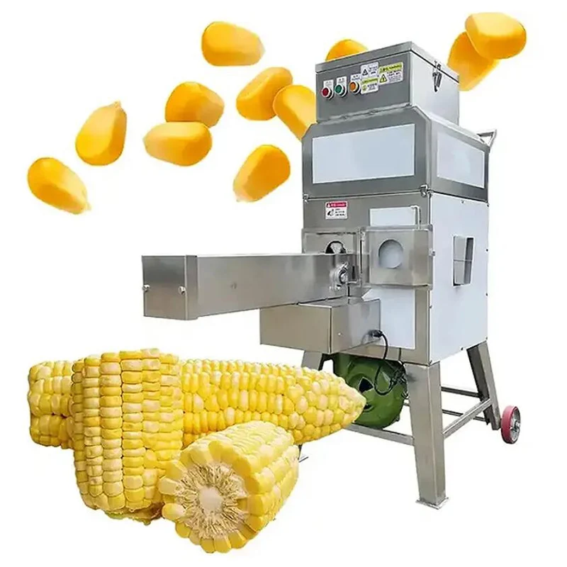 Electric Automatic Sweet Corn Sheller 500KG/H Fresh Corn Peeling Threshing Machine for Home Use
