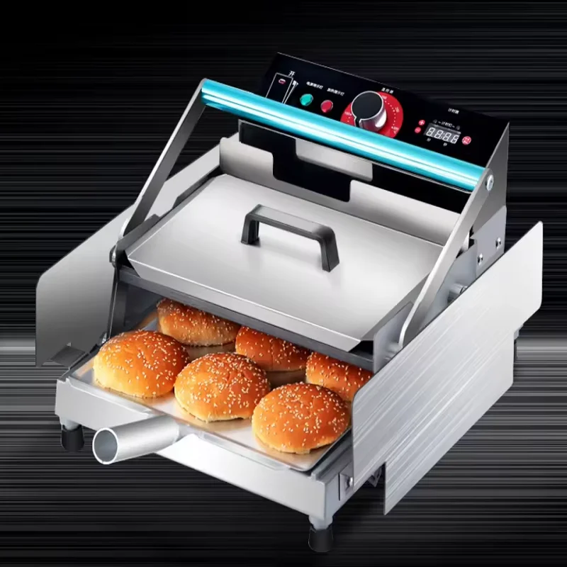 Commercial Fully Automatic Bread Embryo Heating Machine Toaster Hamburger Heated Fried Chicken Shop Street Food Equipment