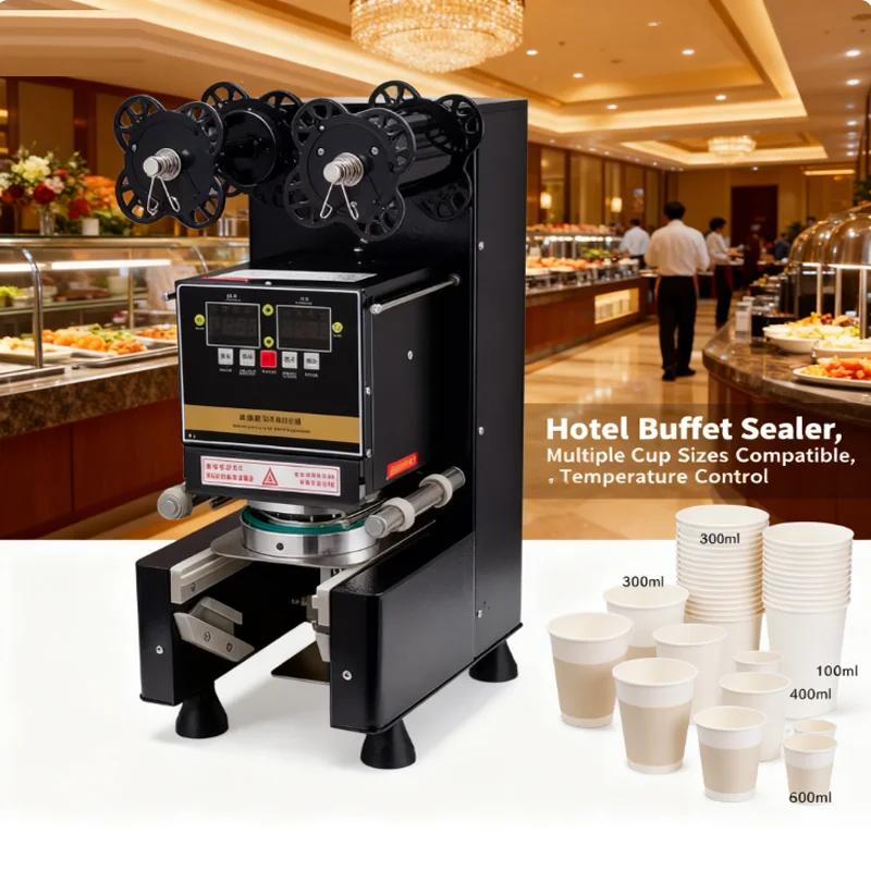 Full Automatic Cup Sealer Cup Sealing Machine Bubble Tea Machine For 9/9.5/8.8 PP/PE/Paper Milk Tea/Coffee Cup Boba Tea