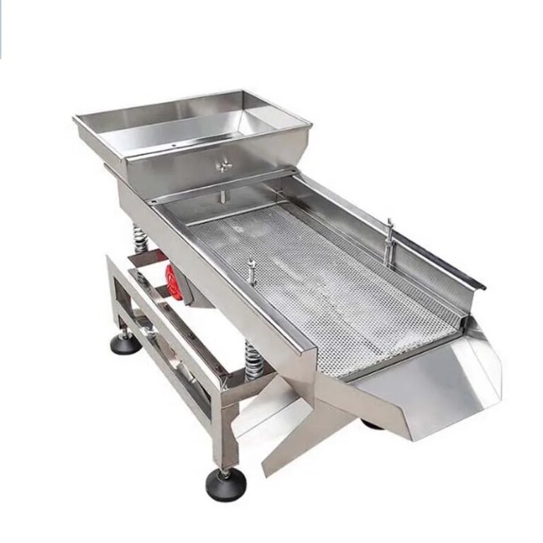 Stainless Steel Linear Vibrating Screen Industrial Food Sichuan Pepper Screening Machine Tea Electric Vibrating Screen Machine