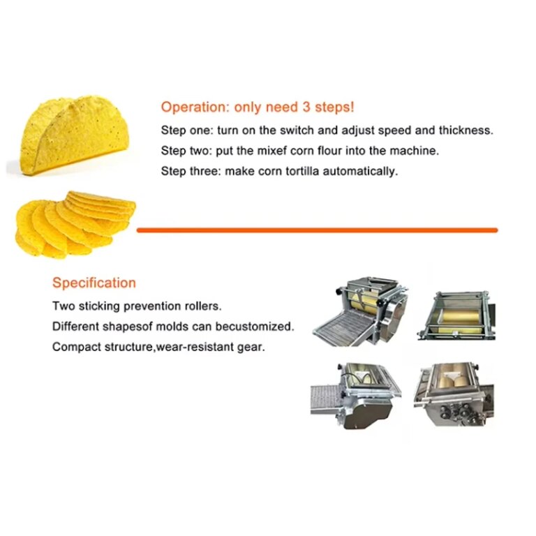 Tortilla Press Tortilla Maker Corn Machine 220V Motor Mold Core Assembly For Home Use Hotels Restaurants Food Stores