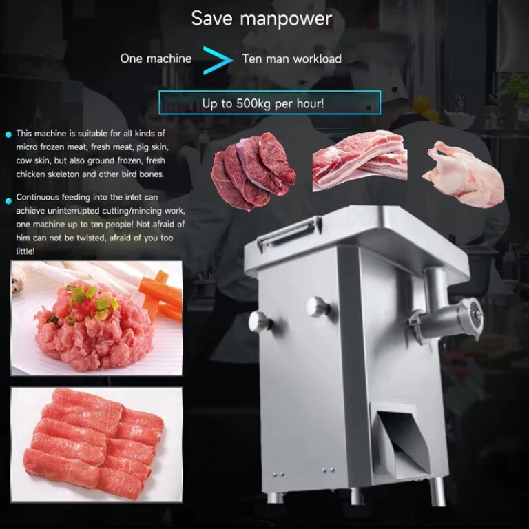 Vertical Multifunctional Meat Grinder Commercial High-Power Frozen Meat Cutting Machine