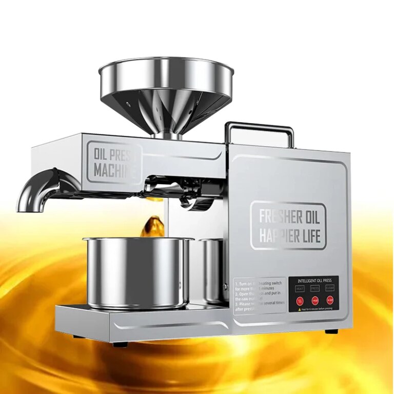 110V 220V Automatic Cold Press Oil Machine Stainless Steel Oil Press Machine Sunflower Seeds Oil Extractor