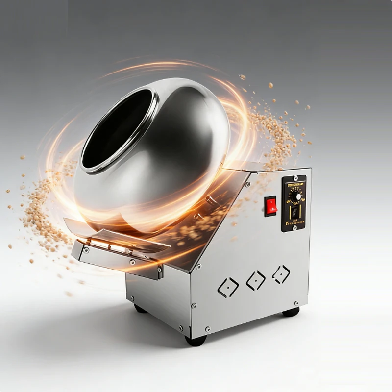 Commercial Small Automatic Chocolate Almonds NutsSugar Coating Pan Dragee Polishing Coating Machine