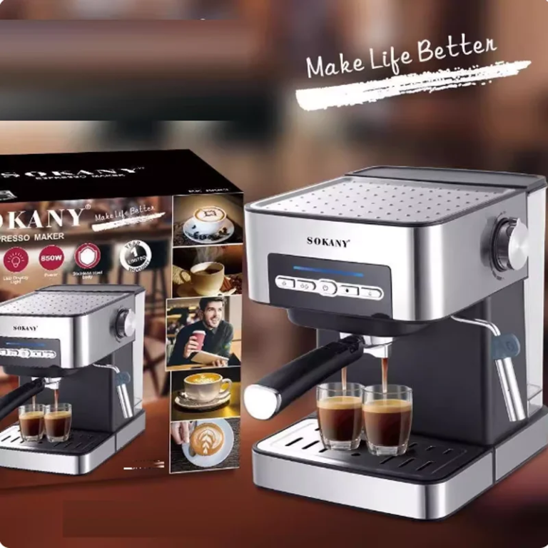 Retro Italian Espresso Machine With Milk Cream Steamer Suitable For Cappuccino Latte And Macchiato