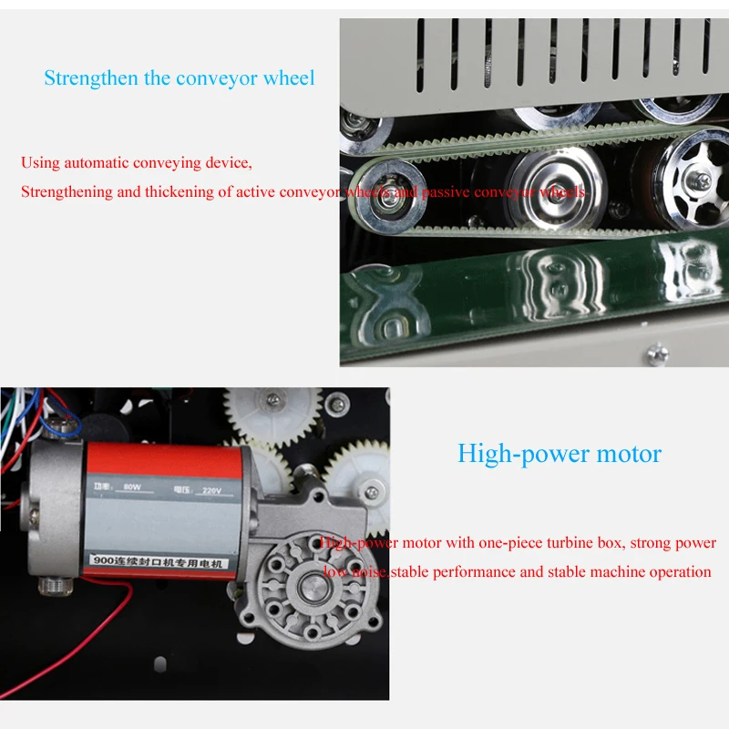 Plastic Bag Soild Ink Continuous Band Sealer Sealing Machine Expanded Food Band Sealer