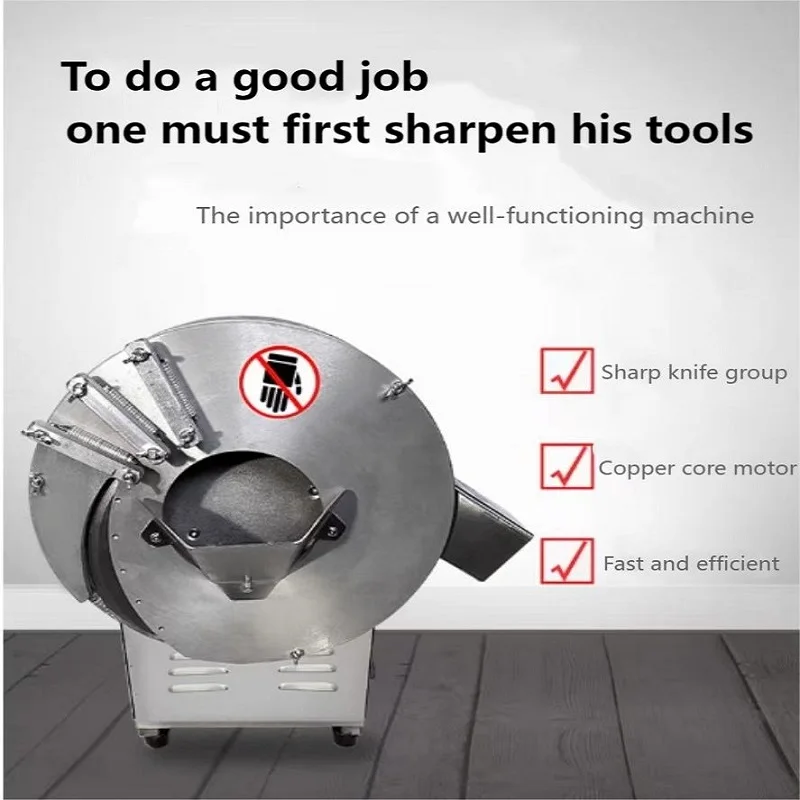 Commercial Vegetable Slicer Potato Stainless Steel Carrot Ginger Root Slicing Automatic Burdock Lettuce Slicer