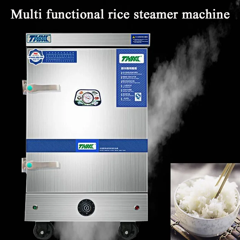 Large 5 Layers Steamed Stuffed Buns Cabinet Square Steaming Machine Electric Heating Steamer Display Cabinet