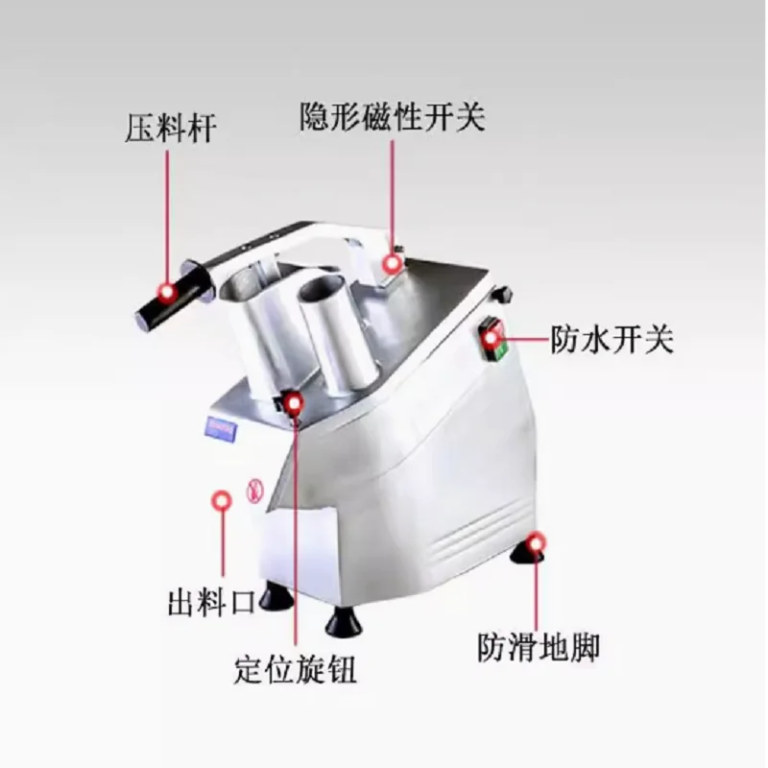 Vegetable Cutter Machine - Electric Automatic Curly Slicer And Sectional Chipping Fruit And Vegetable Cutter Machine