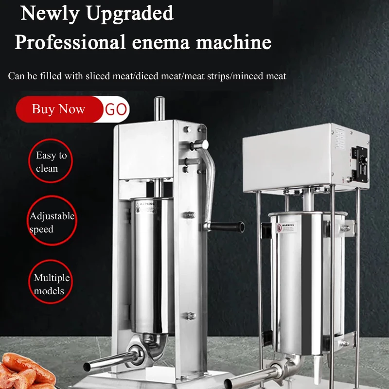 Sausage Stuffer Manual Household Vertical Stainless Steel Sausage Maker Meat Filling Machine Sausage Syringe Meat Filler