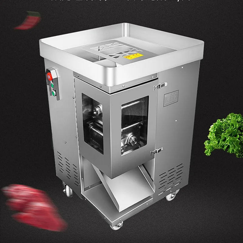 Stainless Steel Meat Cutter Fully Automatic Electric Dicing Machine Minced Meat Shredded Sliced Diced Cutting Tools
