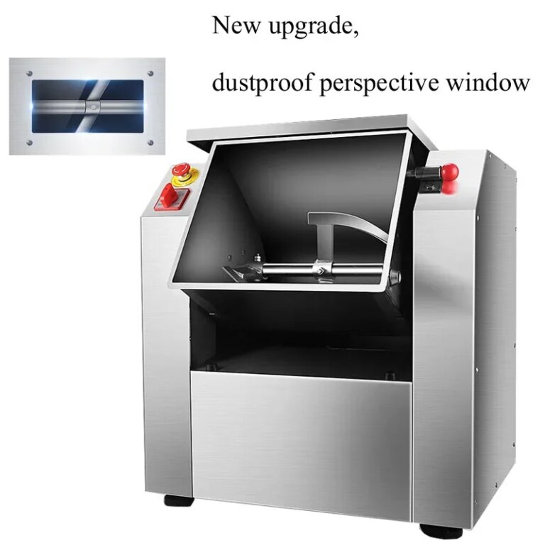15KG Automatic Commercial Pasta Flour Bread Dough Kneading Food Meat Fill Mixer Machine 2200W Stainless Steel Industrial Mixing