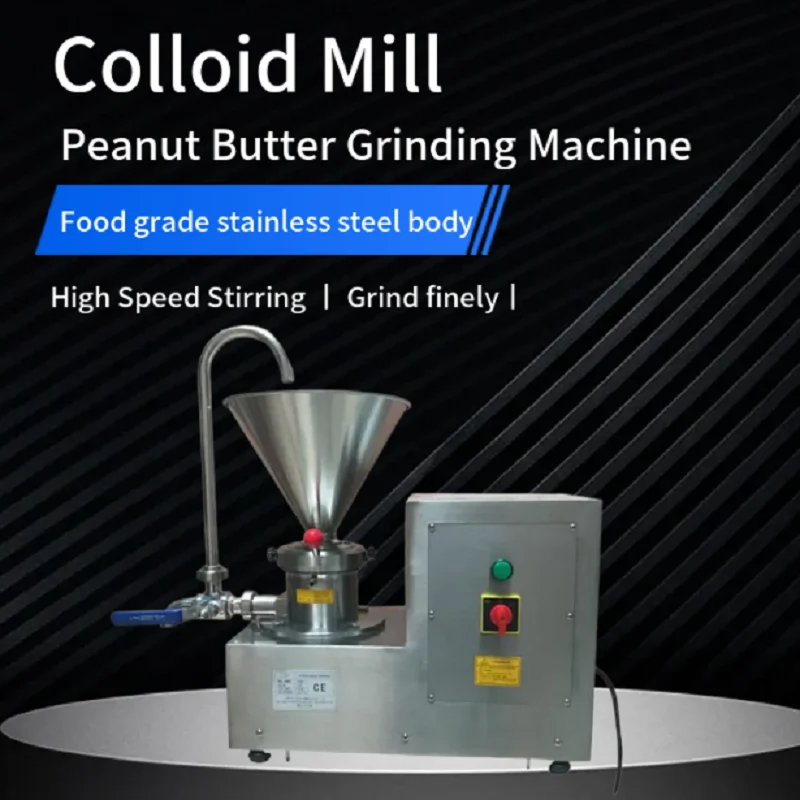 Food Grade SS Almond Milk Colloid Mill Peanut Butter Making Machine Line Commercial Use